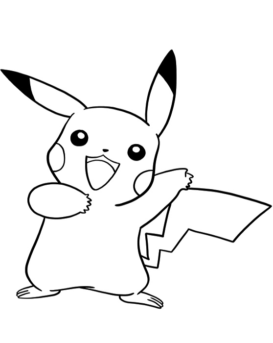 Tô màu pikachu vui vẻ