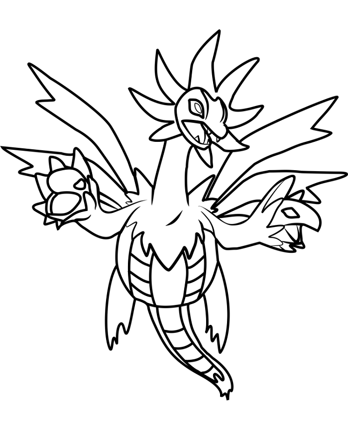 Tô màu pokemon 3 đầu sazandora