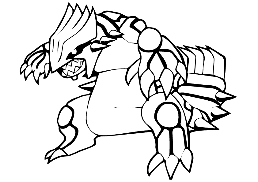 Tô màu pokemon đất groudon