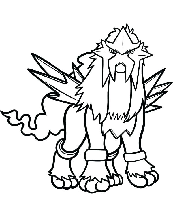 Tô màu pokemon entei