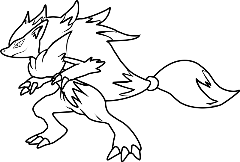 Tô màu pokemon hồ ly tinh zoroark