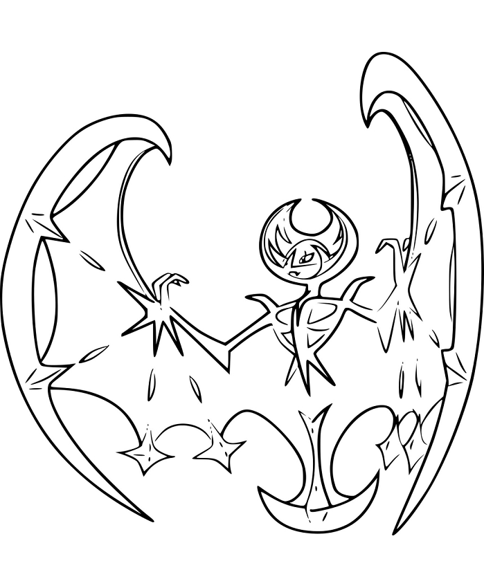 Tô màu pokemon nguyệt luân lunala