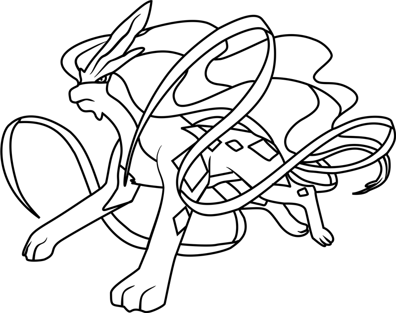 Tô màu Pokemon Suicune