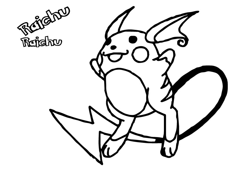 Tô màu raichu pokemon