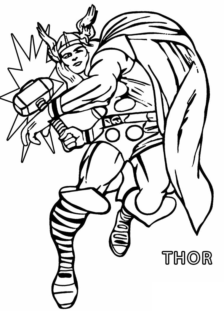 Tô màu thần sấm thor