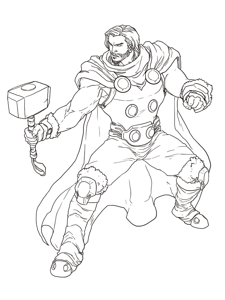 Tô màu thần thor hùng mạnh