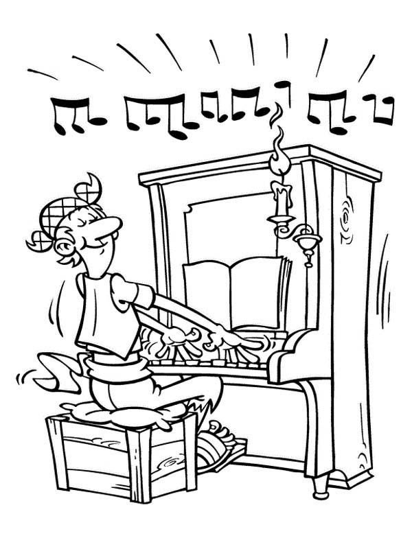 Tô màu thủy thủ chơi đàn piano