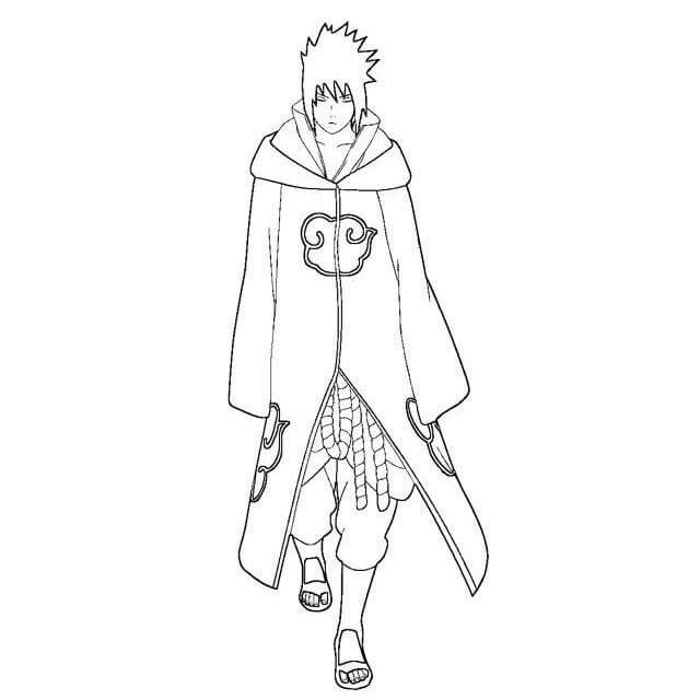 Tô màu Akatsuki Sasuke