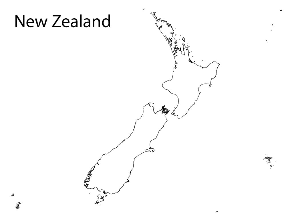 Tô màu Bản Đồ New Zealand