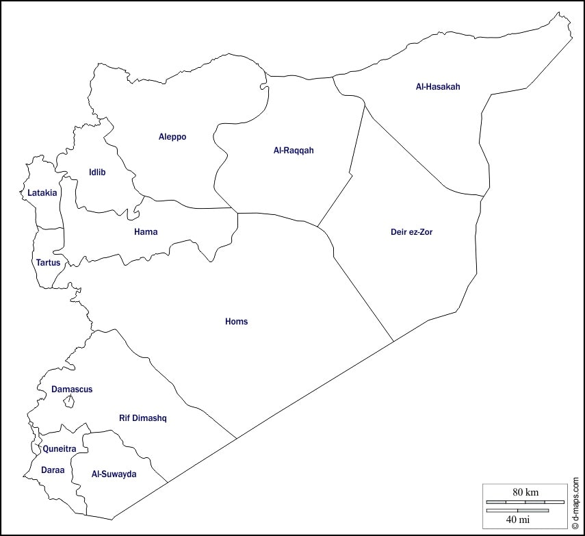 Tô màu Bản Đồ Syria