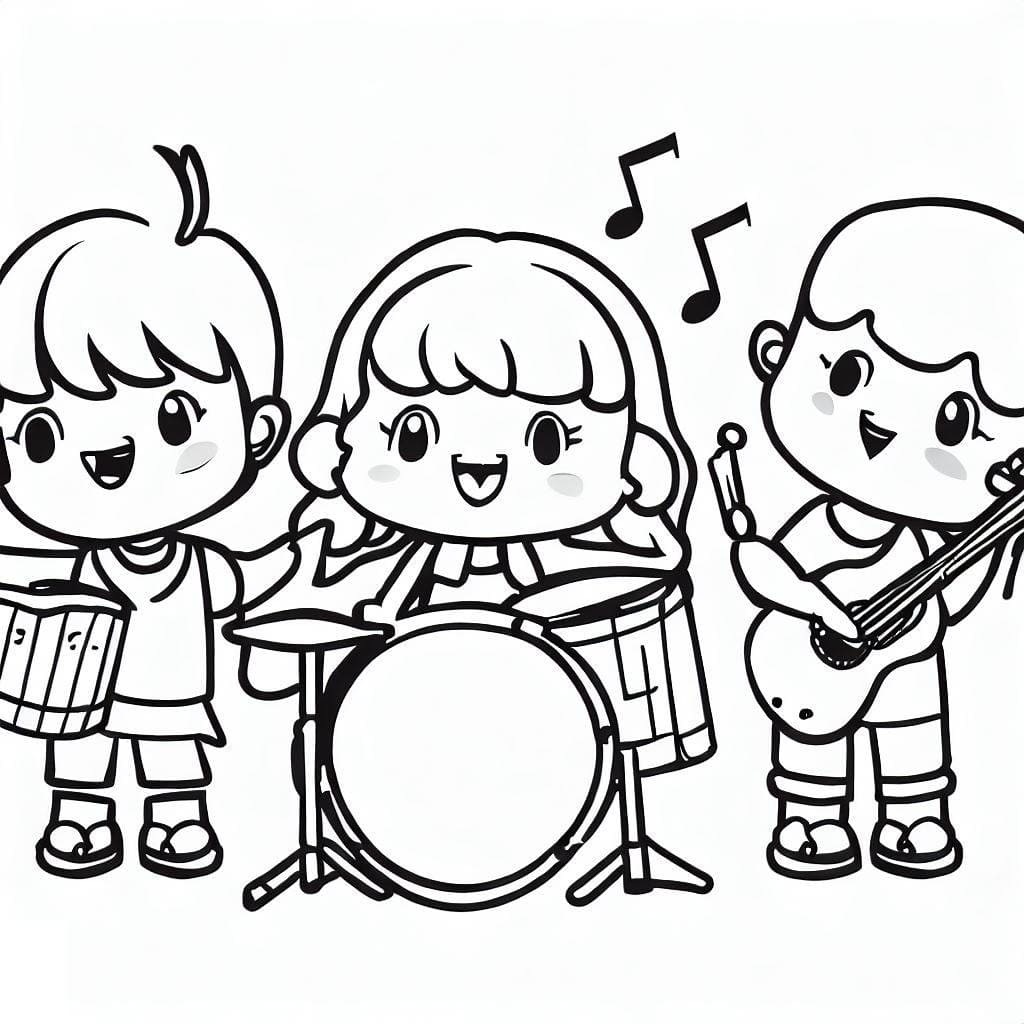 Tô màu Ban Nhạc Cute