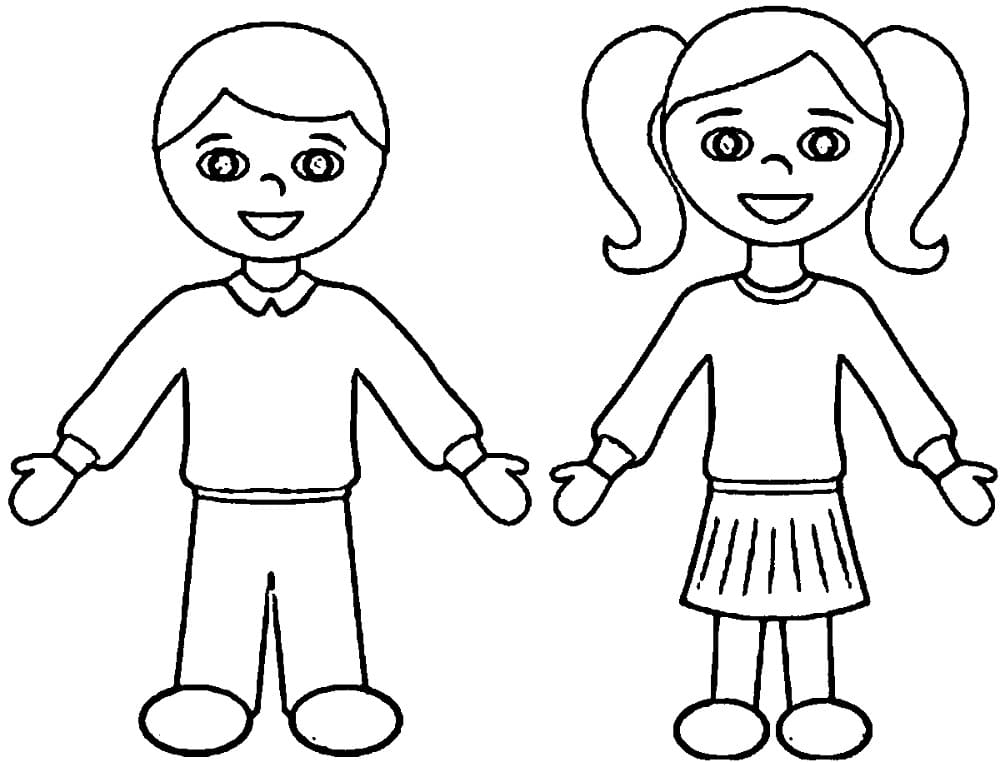 Tô màu Bạn Trai và Bạn Gái Đơn Giản