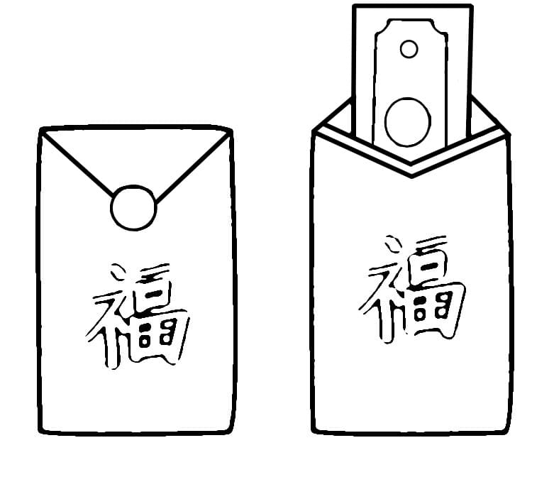 Tô màu Bao Lì Xì May Mắn