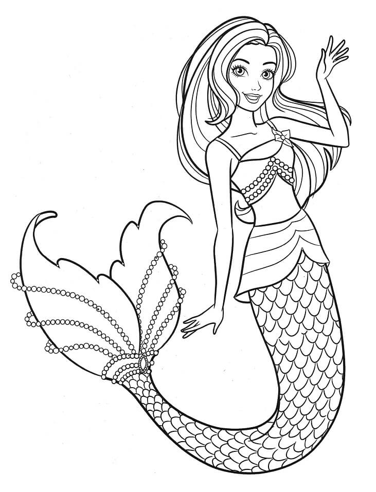 Tô màu Barbie Người Cá