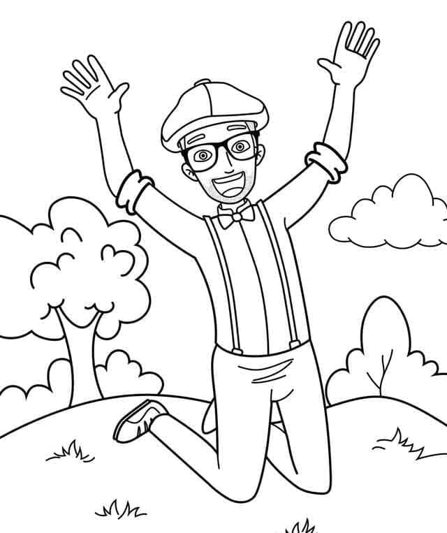 Tô màu Blippi Vui Vẻ