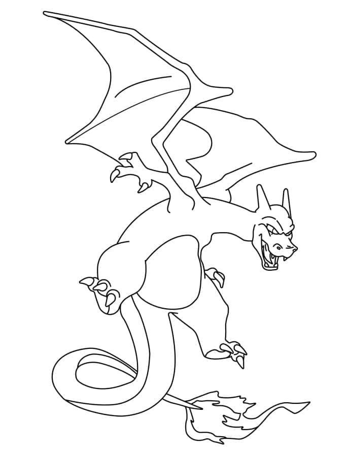 Tô màu Charizard Bay Trên Bầu Trời