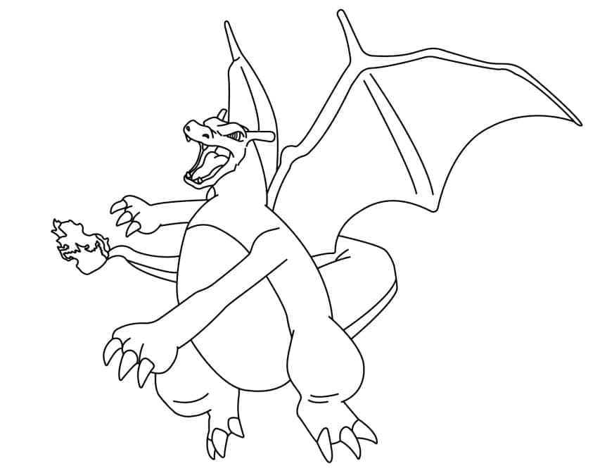 Tô màu Charizard Giận Dữ