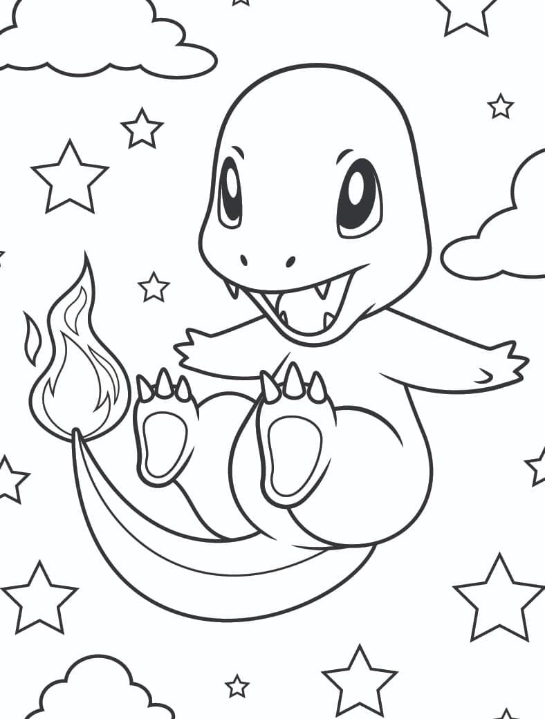 Tô màu Charmander Xinh Xắn