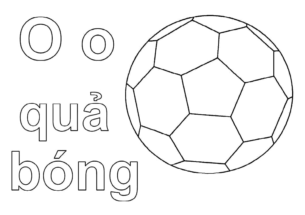 Tô màu Chữ O Quả Bóng
