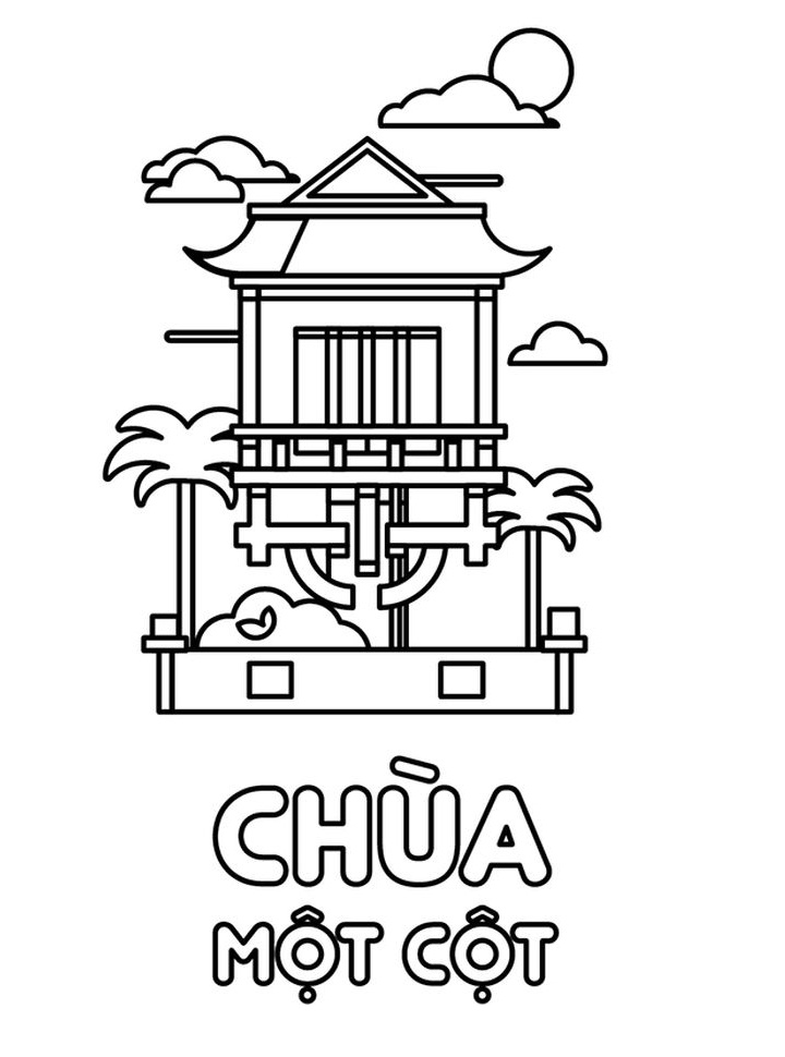 Tô màu Chùa Một Cột