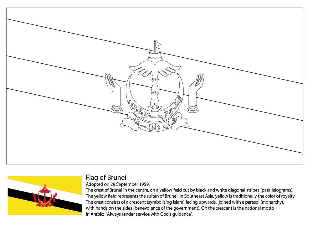 Tô màu Cờ brunei