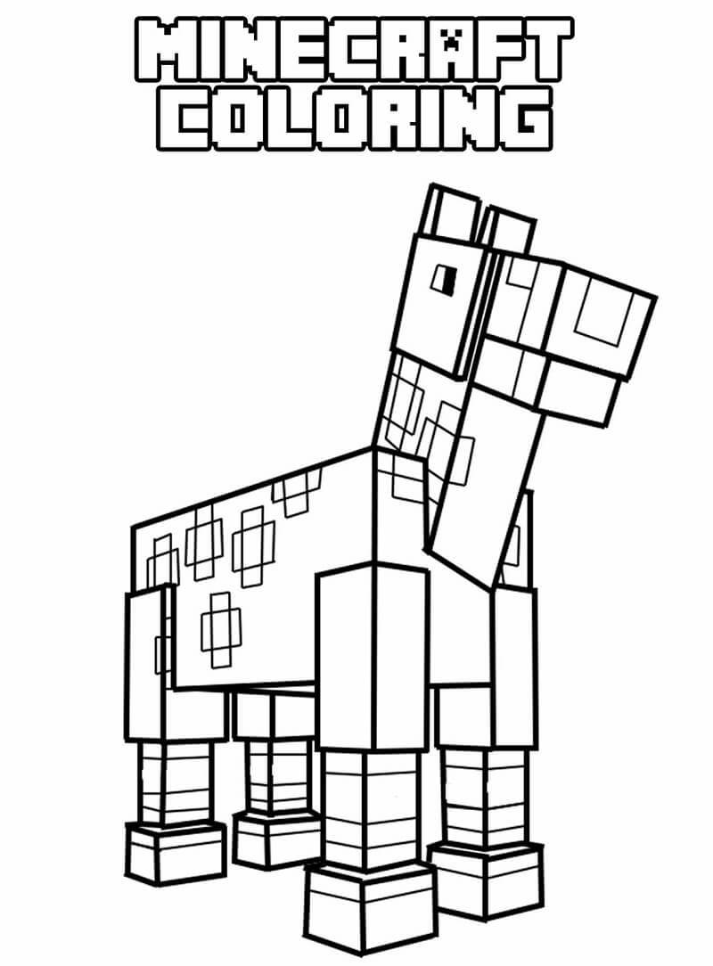 Tô màu Con Ngựa Trong Minecraft