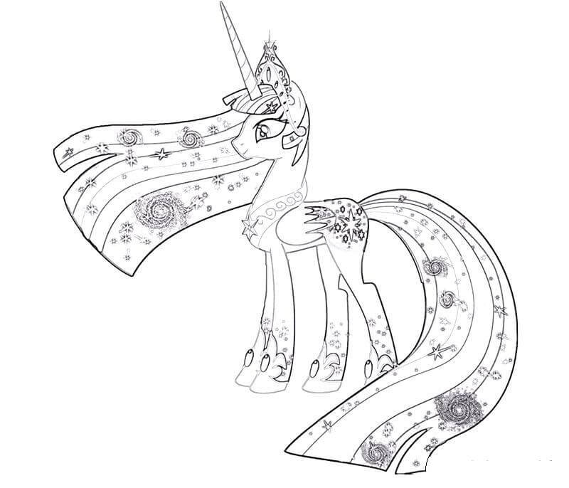 Tô màu Công Chúa Celestia Lộng Lẫy
