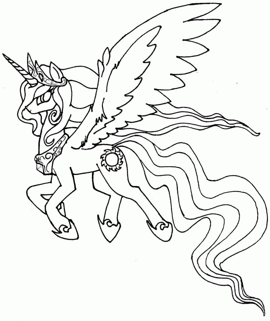 Tô màu Công Chúa Celestia Mạnh Mẽ