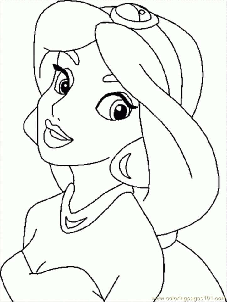 Tô màu Công Chúa Jasmine Mỉm Cười