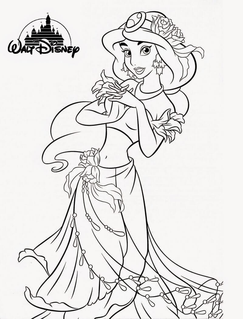 Tô màu Công Chúa Jasmine Quyến Rũ