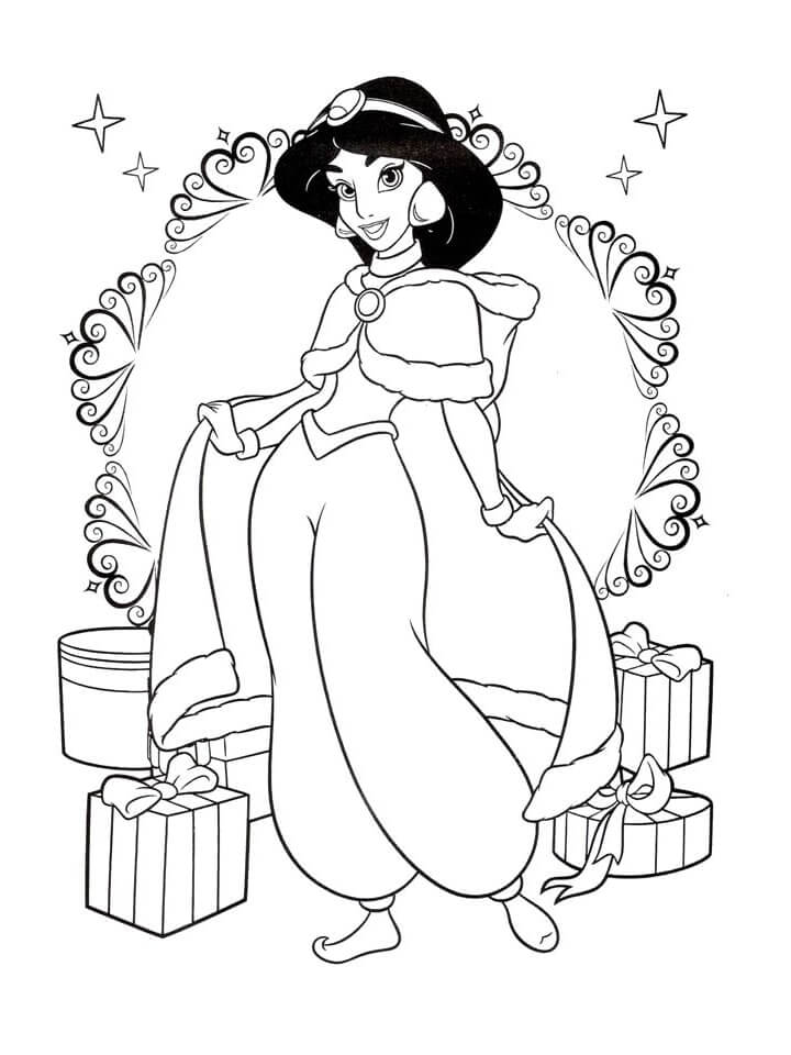 Tô màu Công Chúa Jasmine và Những Món Quà