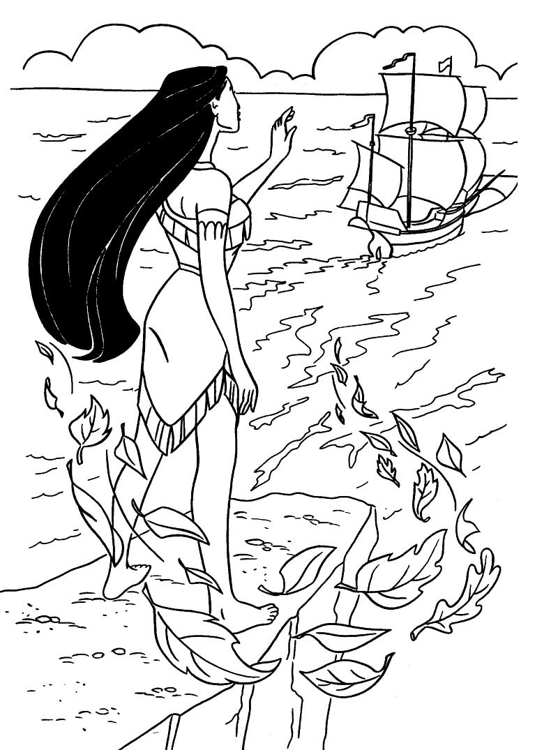 Tô màu Công Chúa Pocahontas Từ Biệt