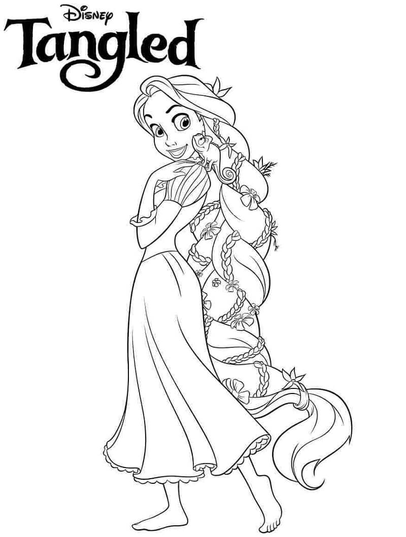 Tô màu Công Chúa Rapunzel Năng Động