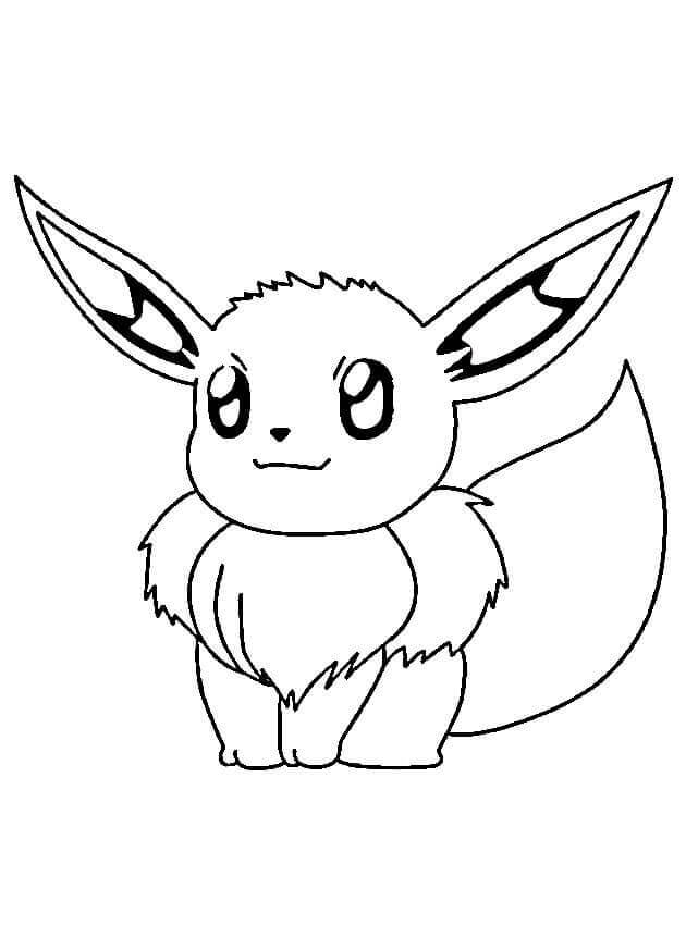 Tô màu Eevee Đang Ngồi