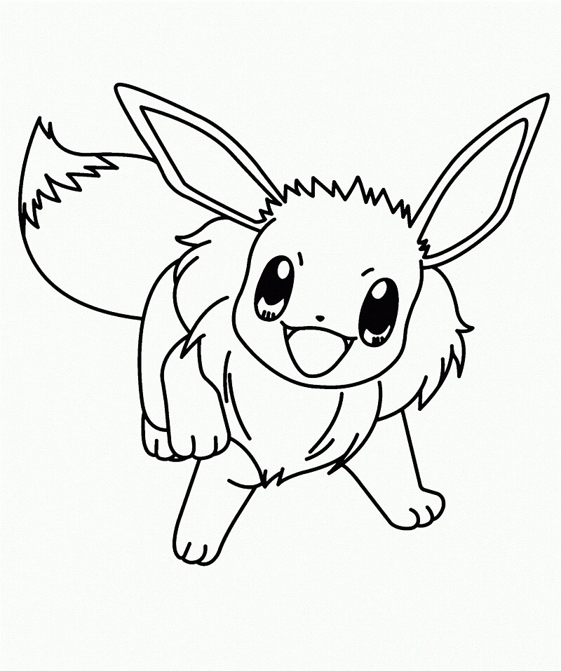 Tô màu Eevee Vui Vẻ