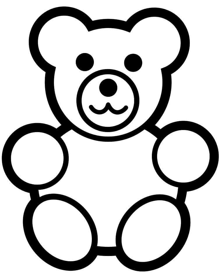 Tô màu Gấu Teddy Đơngiản