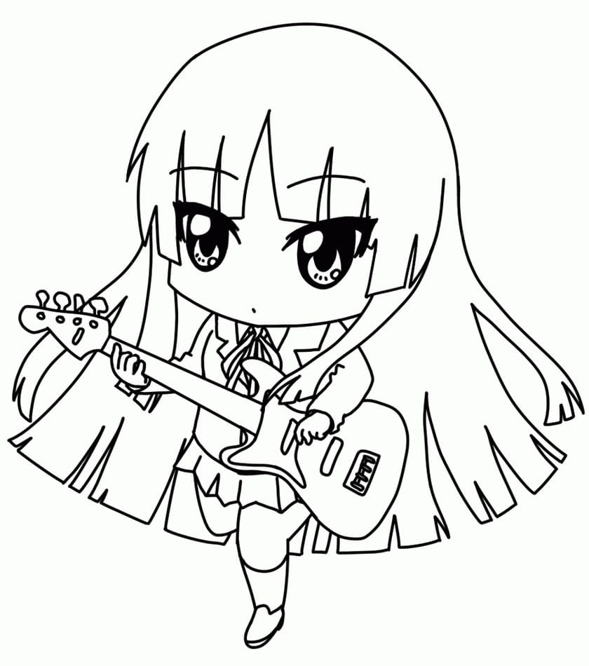 Tô màu Hình Anime Cute Dễ Thương