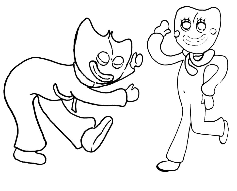 Tô màu Huggy Wuggy Nhảy Múa