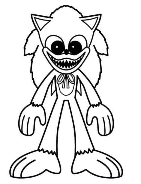 Tô màu Huggy Wuggy Sonic