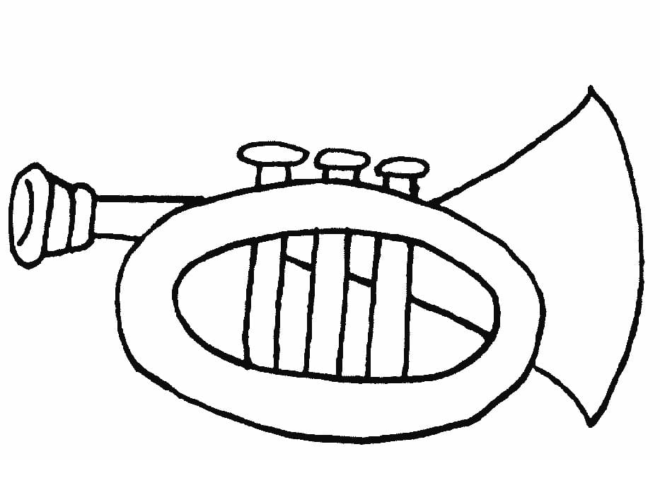 Tô màu Kèn Trumpet Rất Đơn Giản