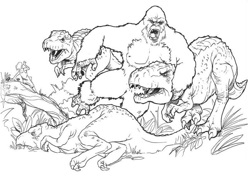 Tô màu King Kong Chiến Đấu