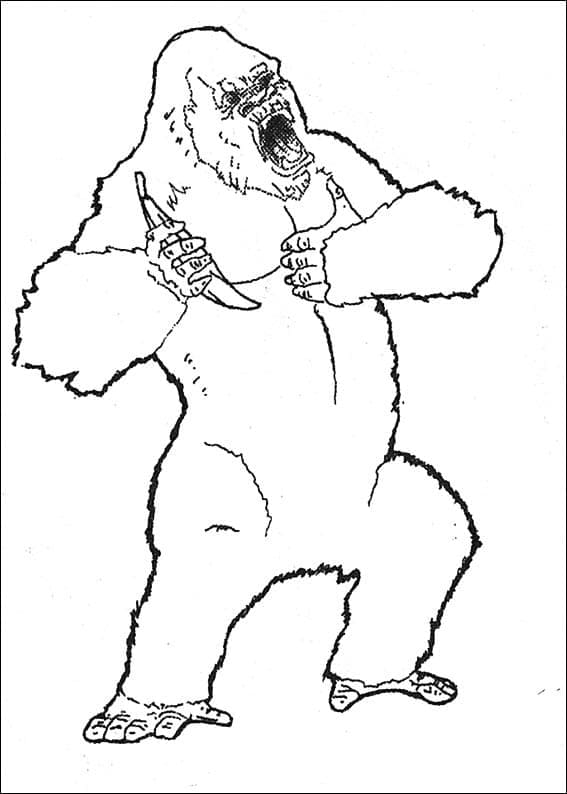 Tô màu King Kong Giận Dữ