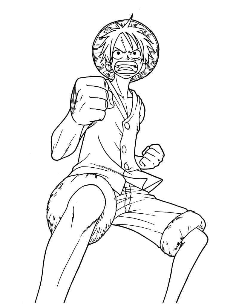 Tô màu Luffy Ngầu và Mạnh