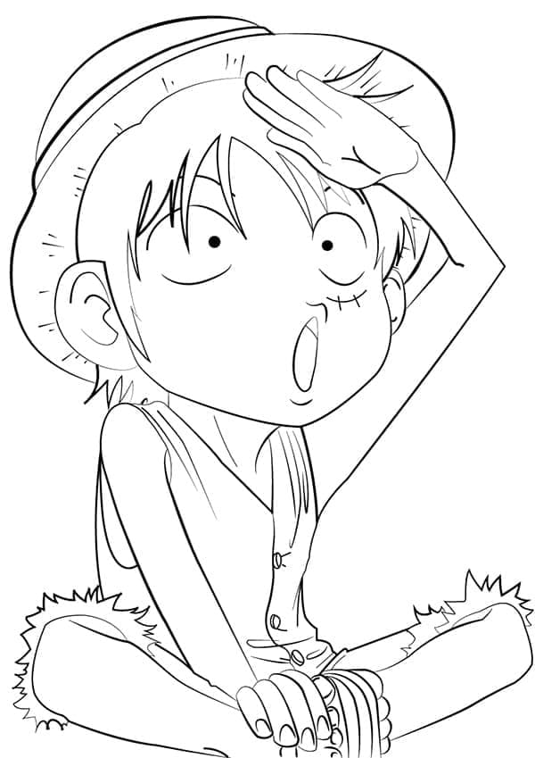 Tô màu Luffy Ngạc Nhiên
