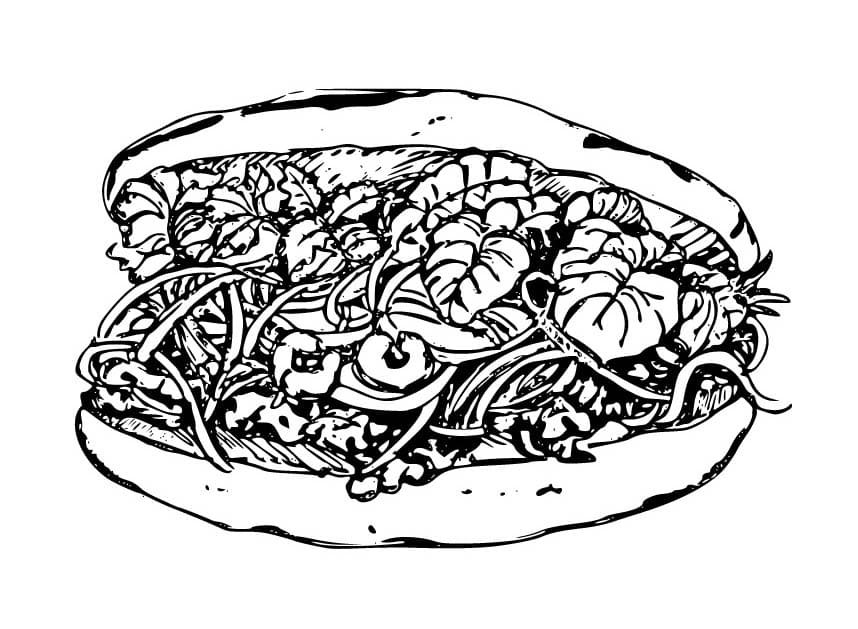 Tô màu Món Bánh Mì Việt Nam