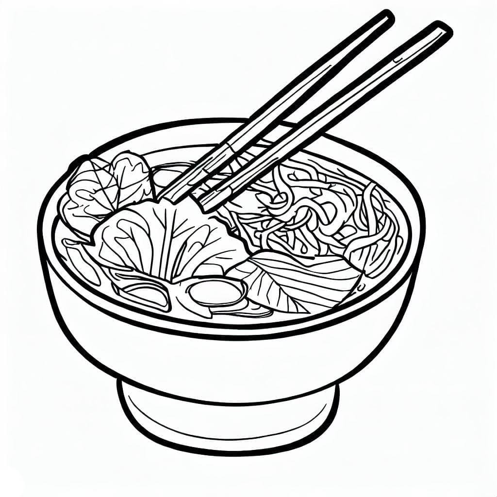 Tô màu Món Phở Việt Nam