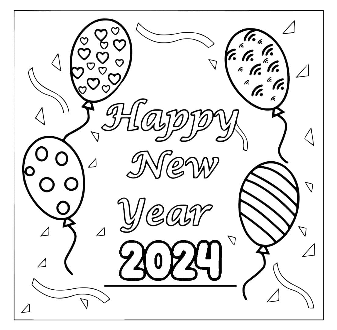 Tô màu Năm Mới 2024 Vui Vẻ