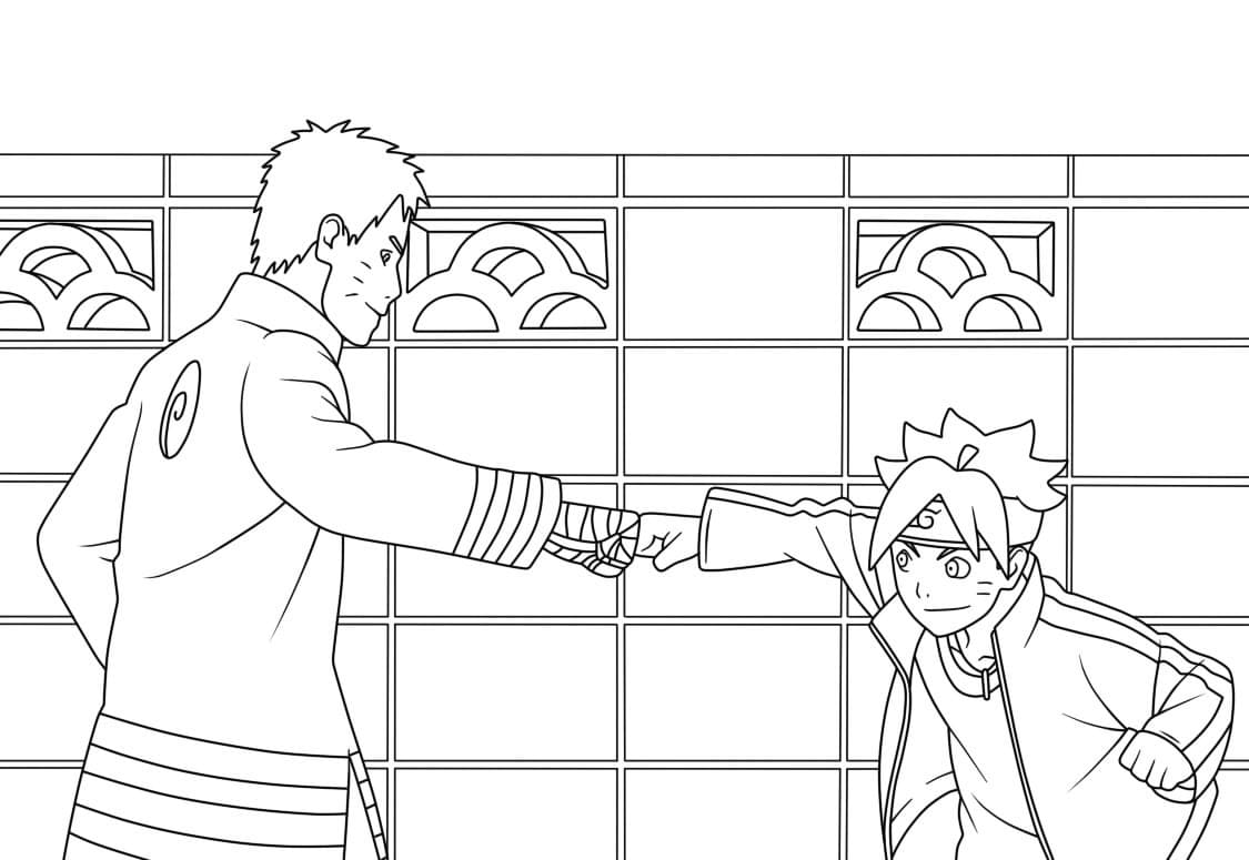 Tô màu Naruto và Boruto