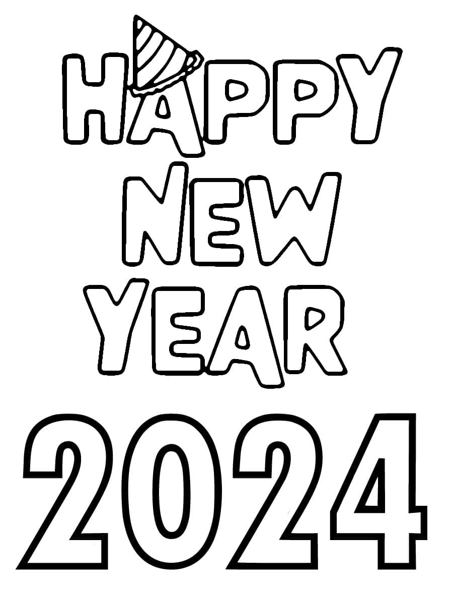 Tô màu Ngày Năm Mới 2024