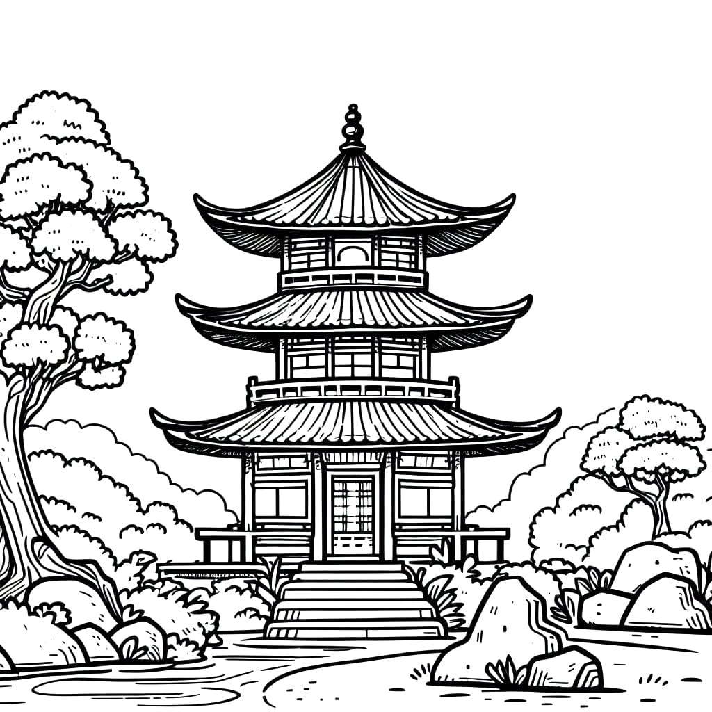 Tô màu Ngôi Chùa Bình An